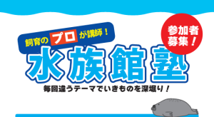 【6/29、7/27、8/31、9/28】水族館塾開催について