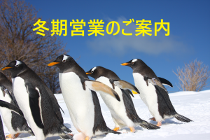 冬期営業のお知らせ(2026年12月12日～2027年2月23日まで)